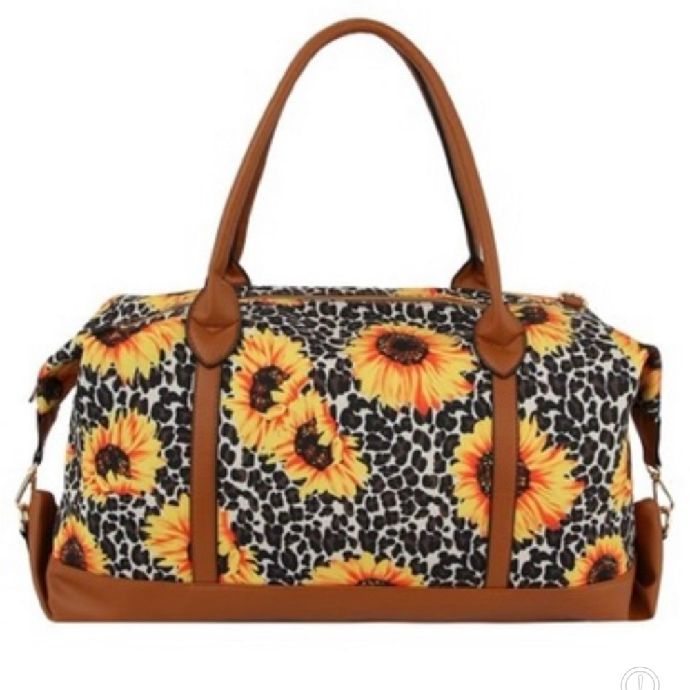 Sunflower Leooard Overnight Duffle